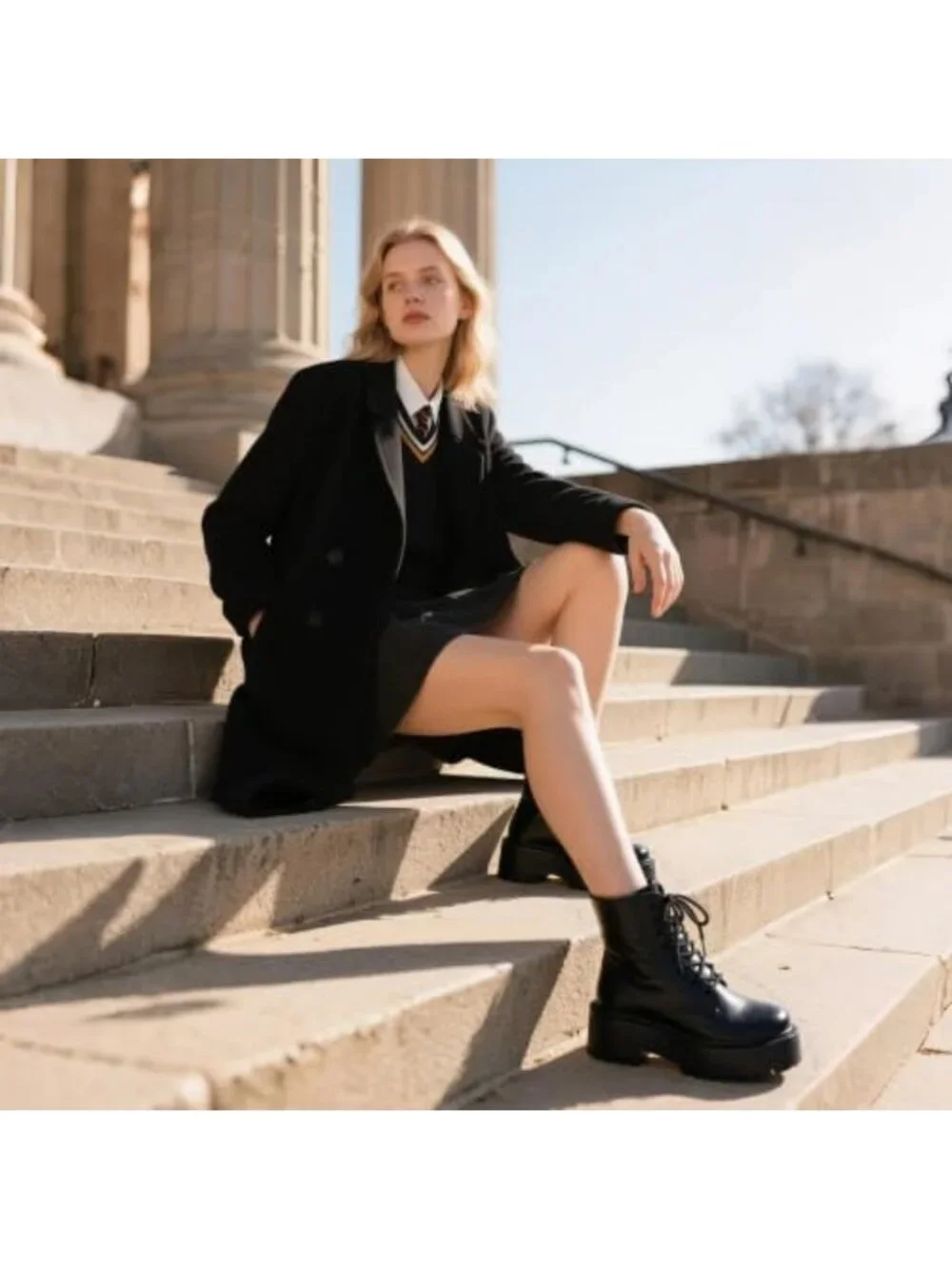 Stylish Women's Platform Combat Ankle Boots - Trendy, Comfortable, Versatile